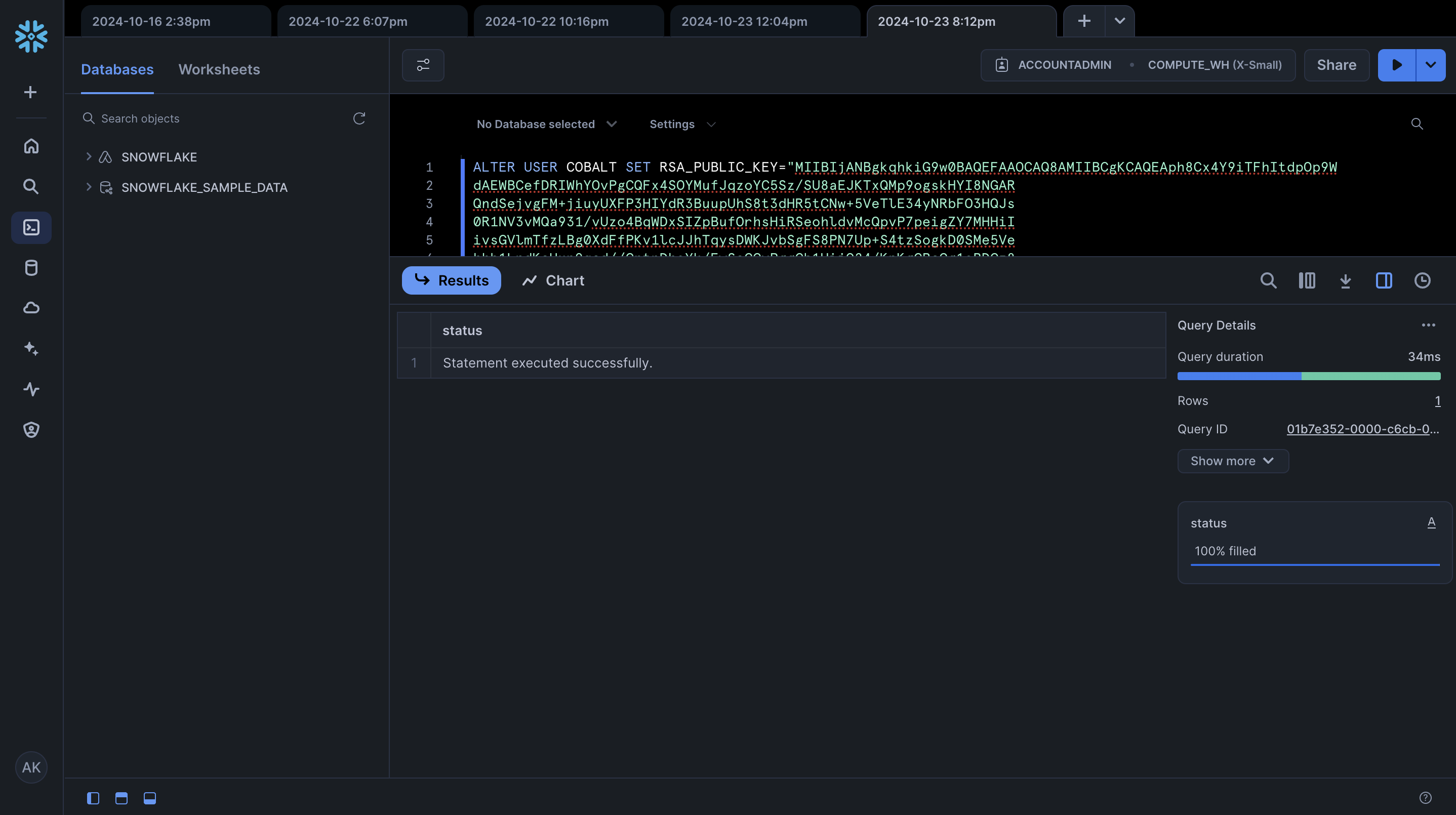 Assigning Public Key to user