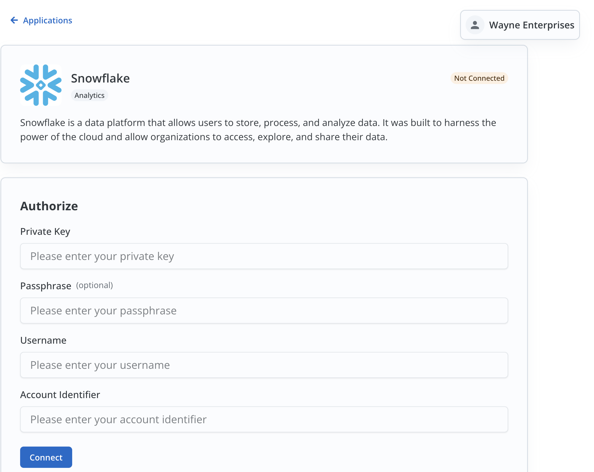 Connect a Linked Account