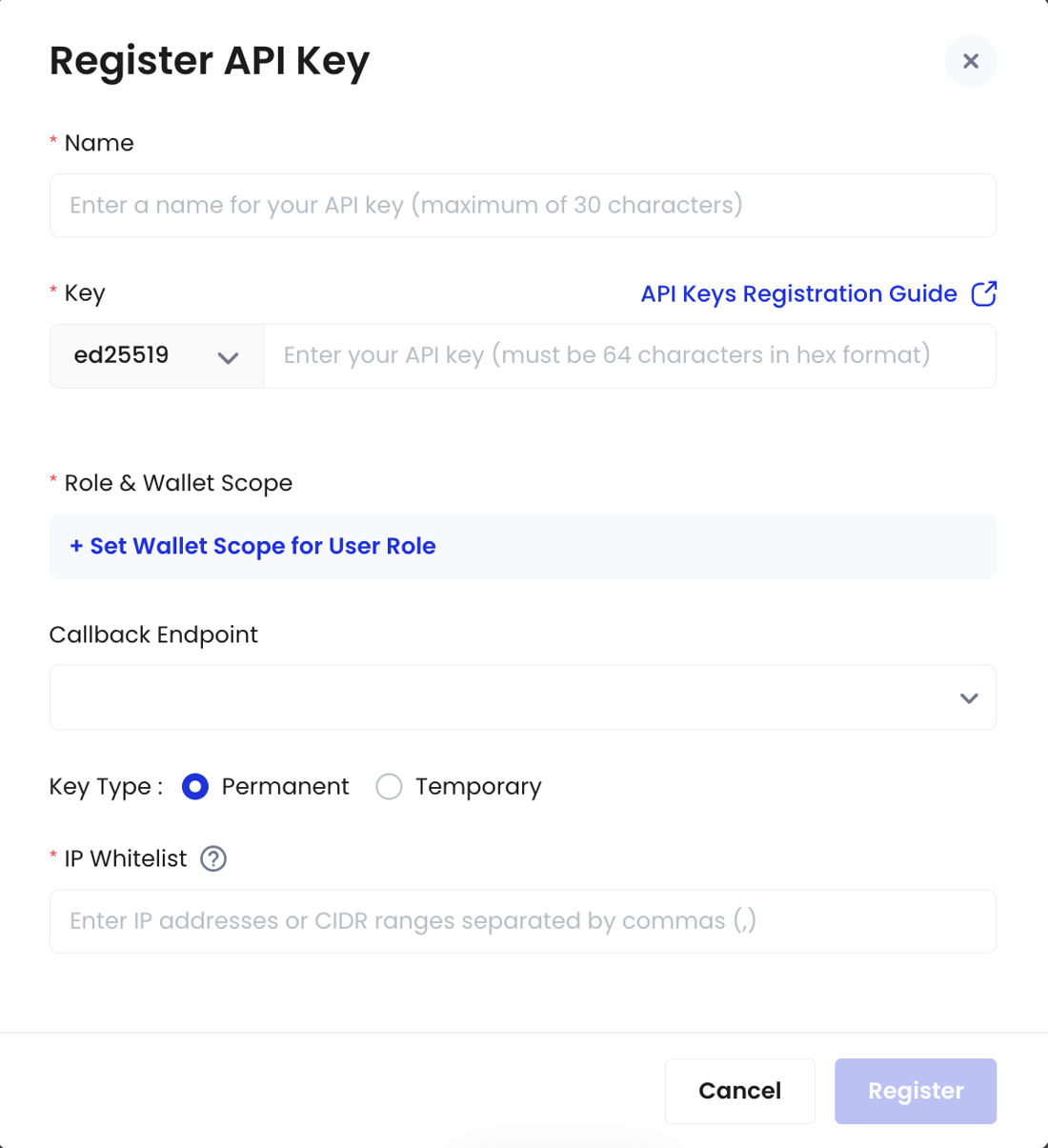 Open Api Key Format Register an API key - Product Manuals