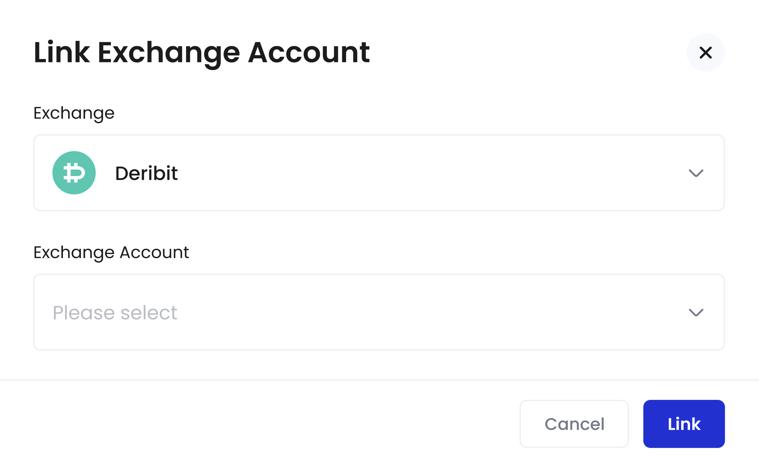 Image showing the exchange account linking dialog