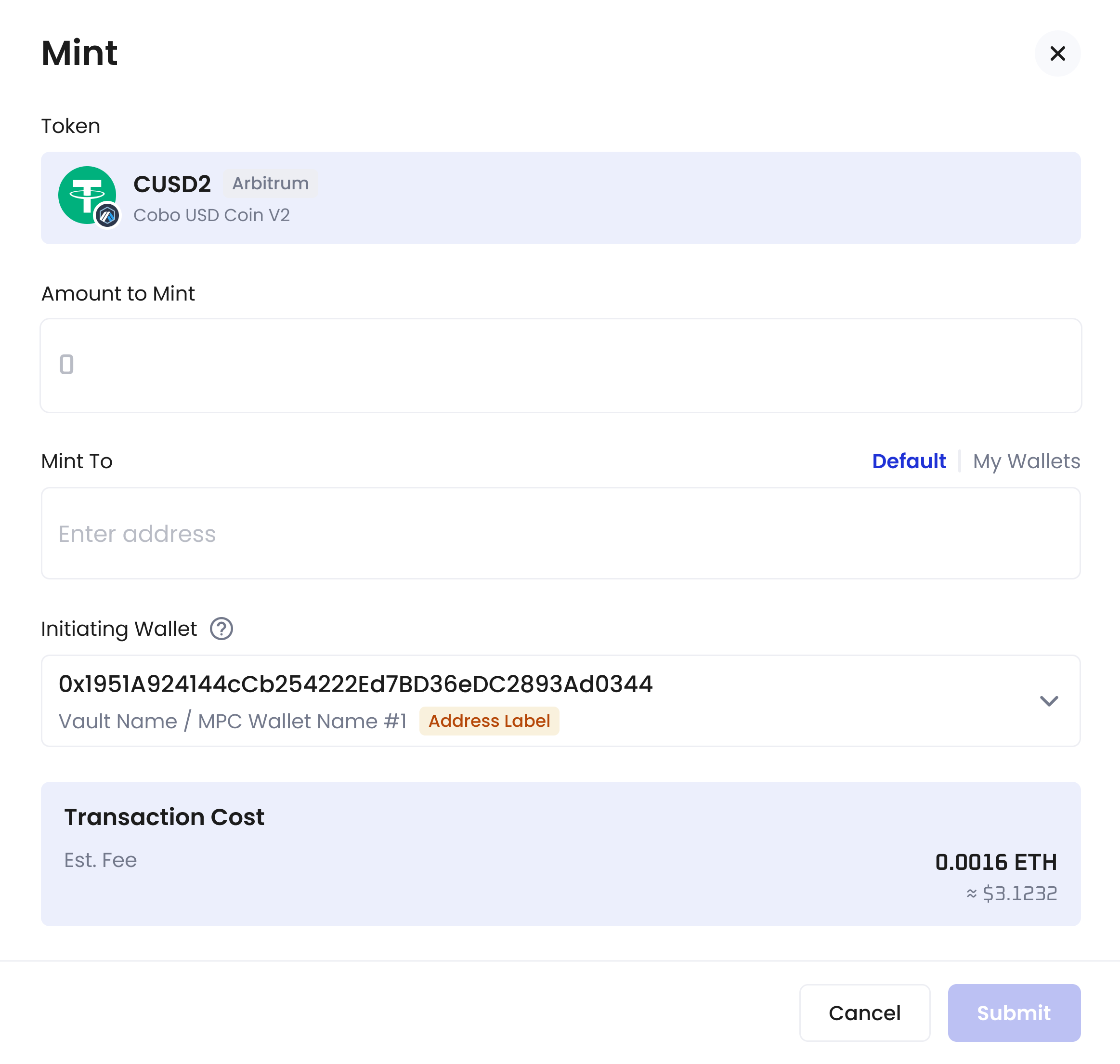 Mint token window