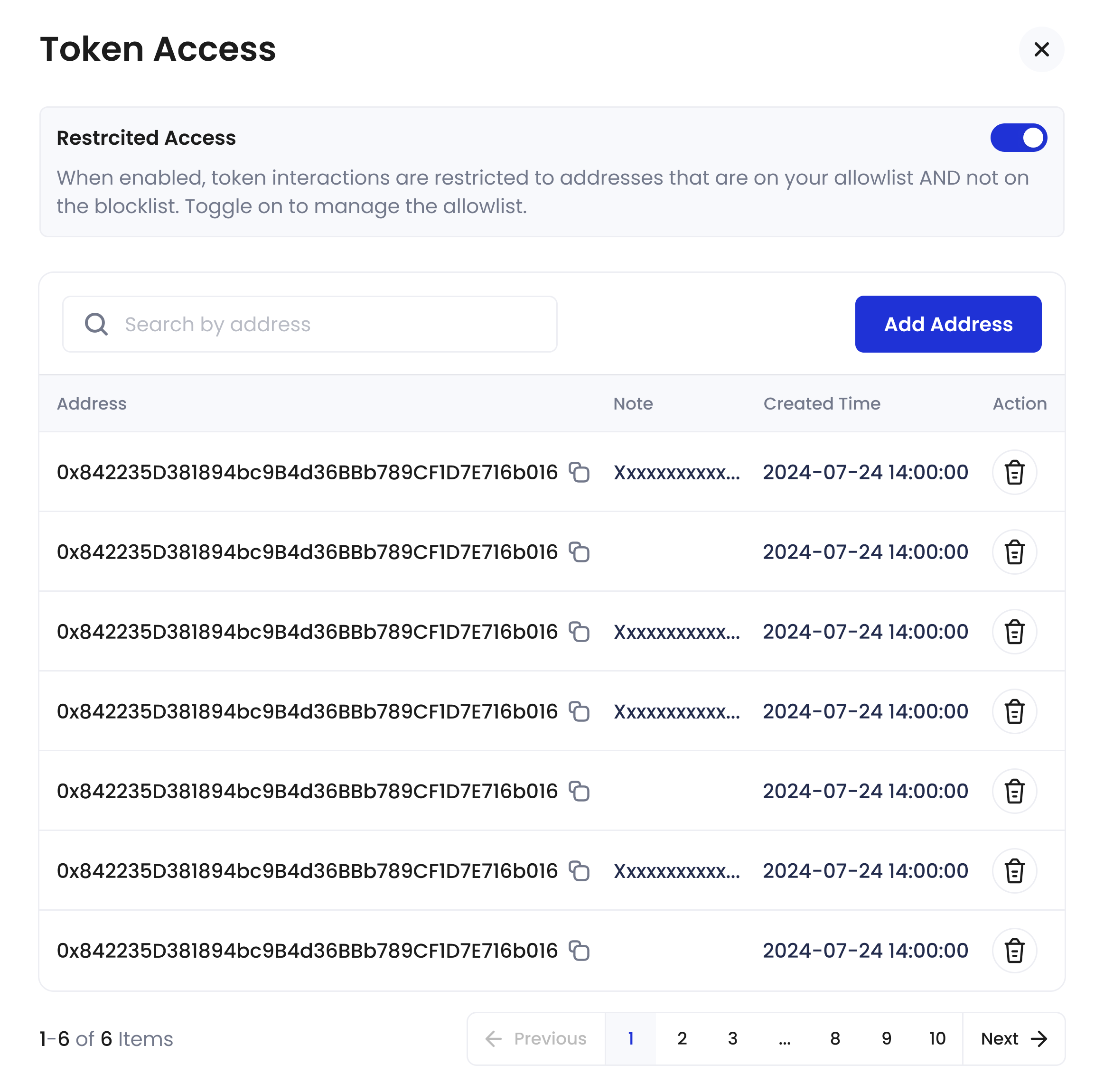 CoboERC20 token access