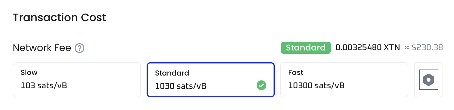 Customize fee parameters
