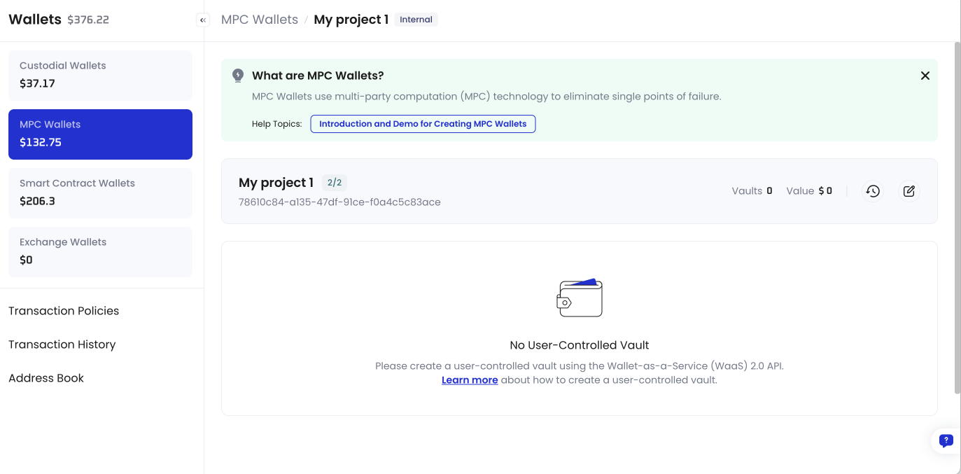 Image showing a project with a vault