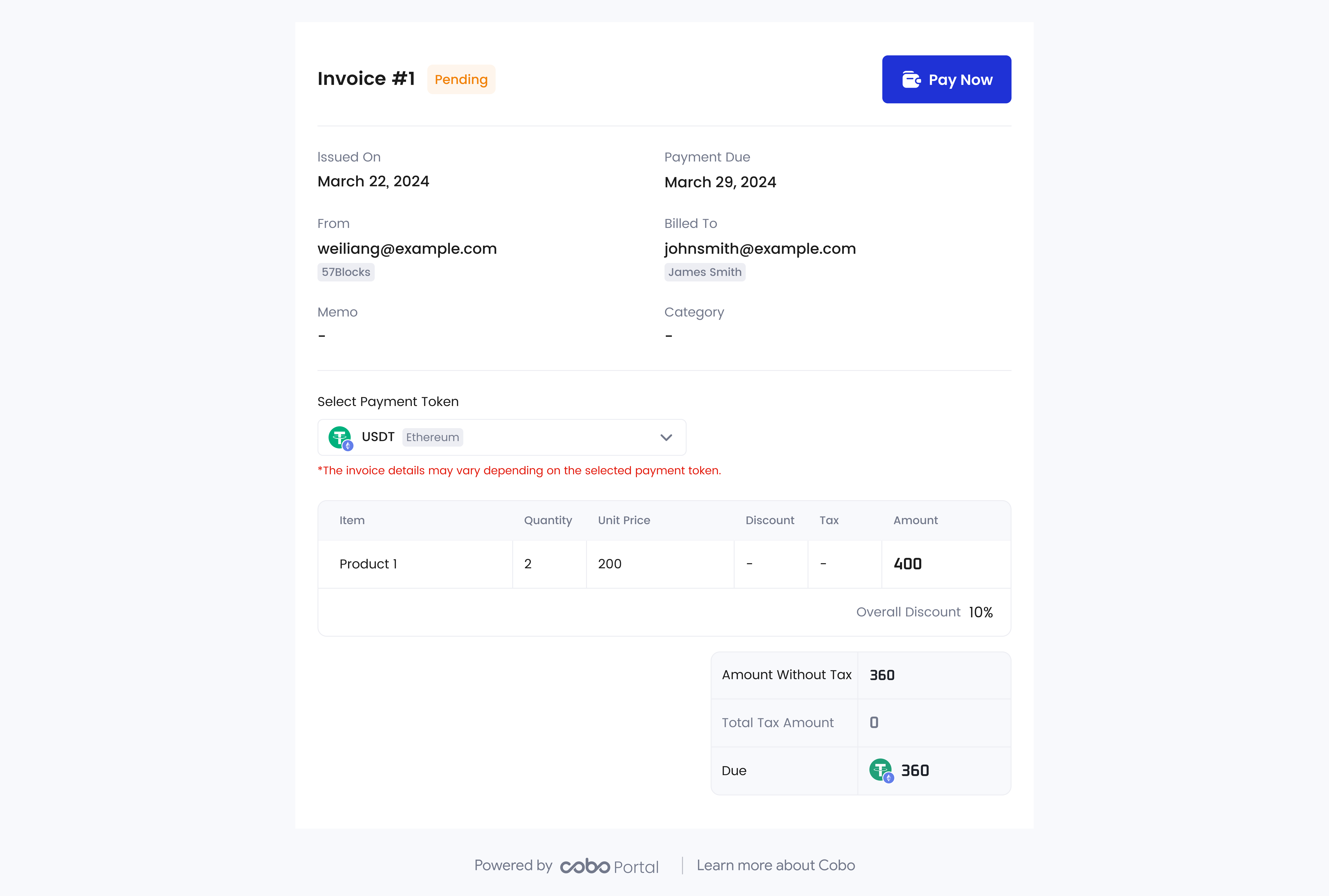 email to client