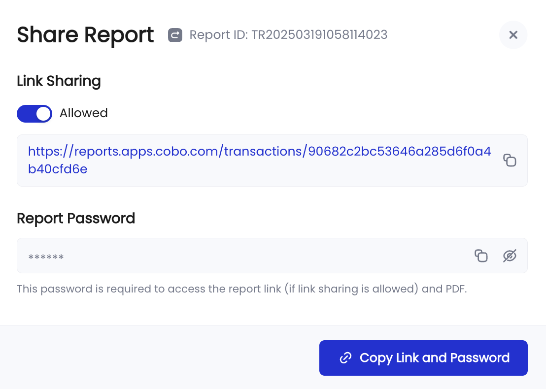 Share transaction reports