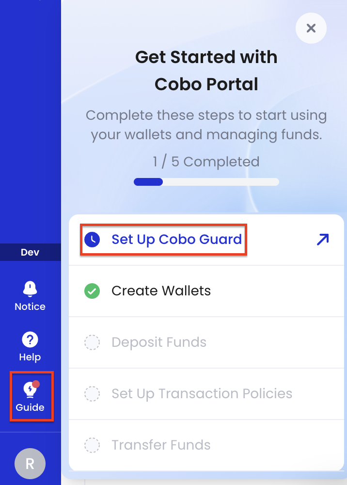 Set Up Cobo Guard