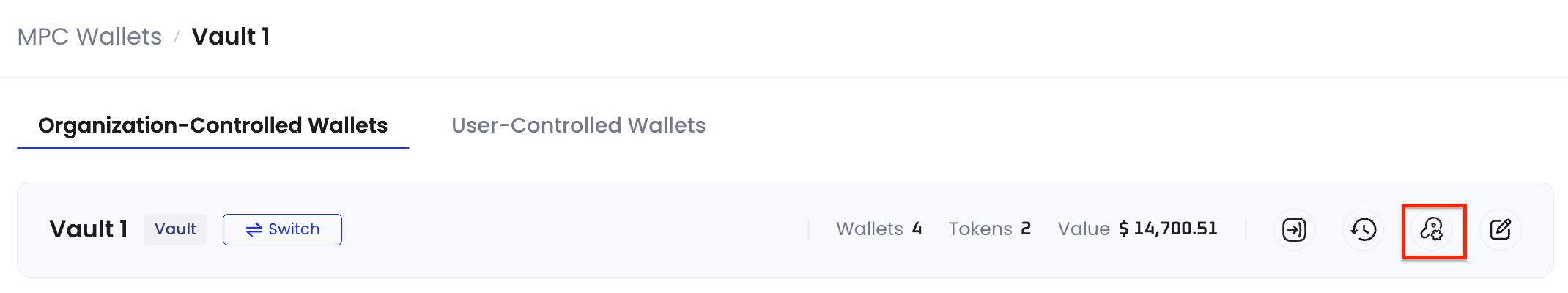 A Key Share Management icon