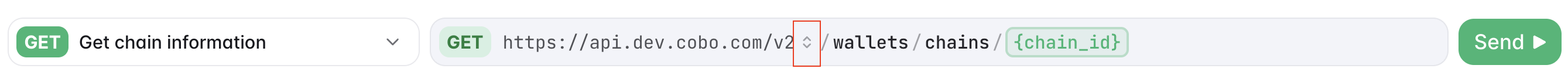 API Playground switch environment
