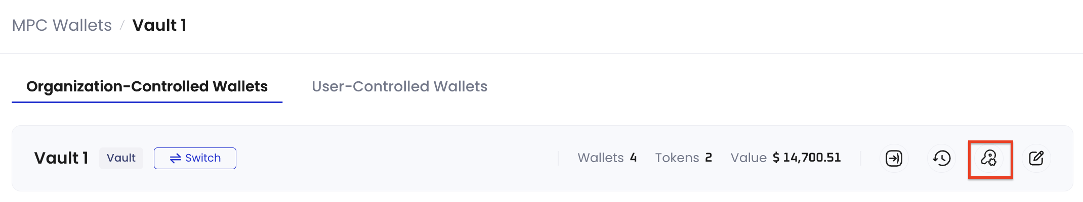 A Key Share Management icon