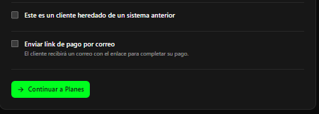 Selector de cliente heredado