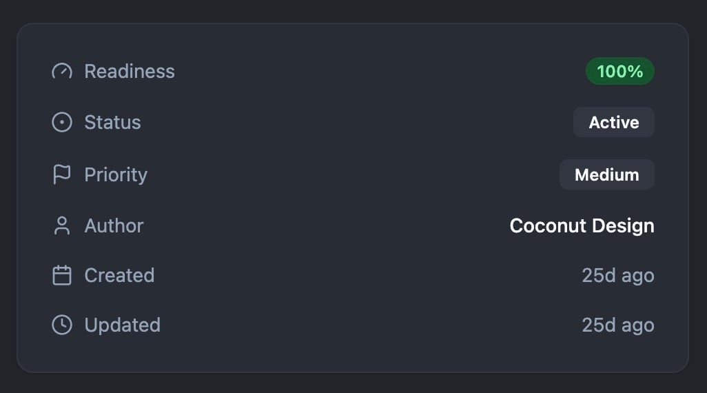 task metadata