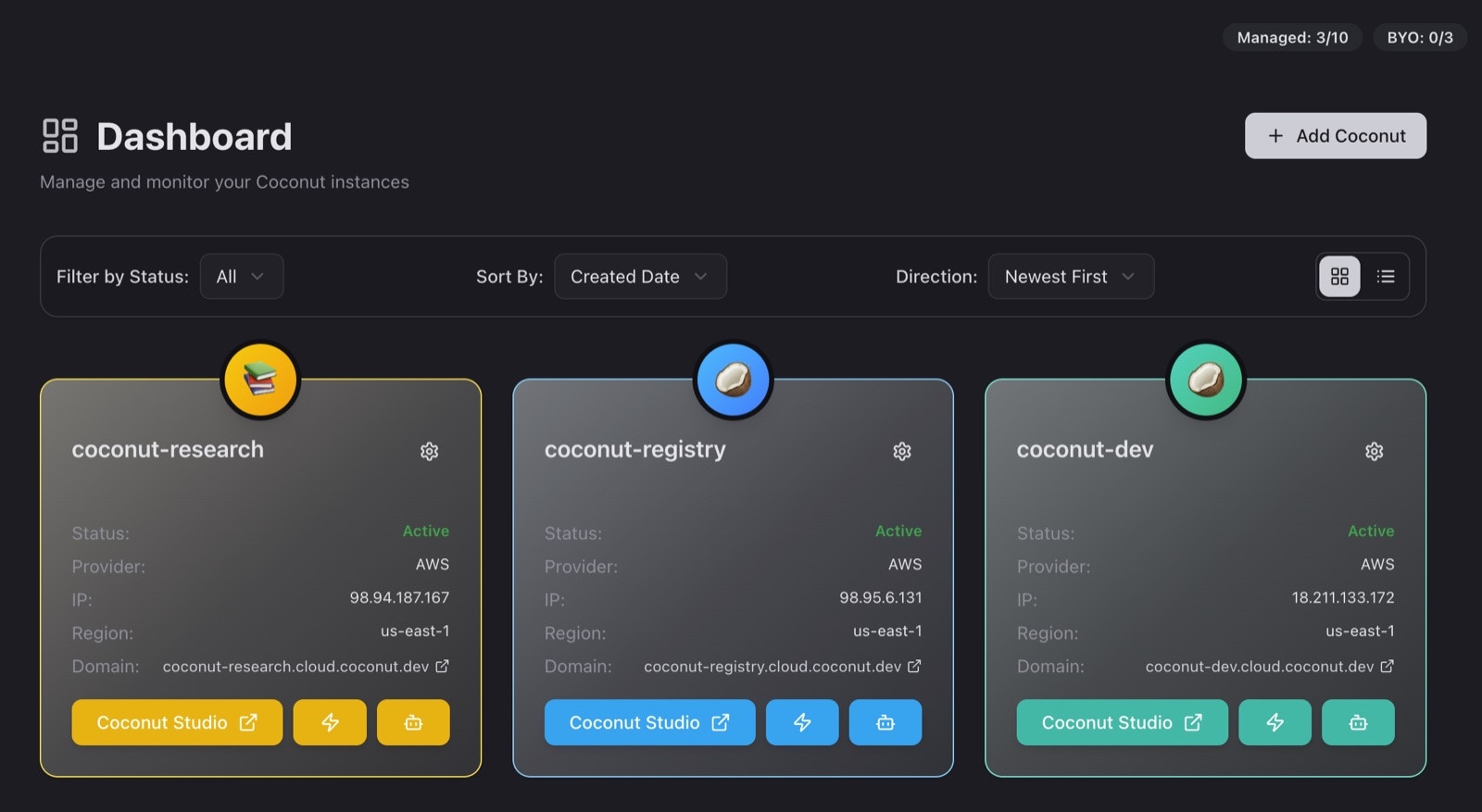 coconut control plane