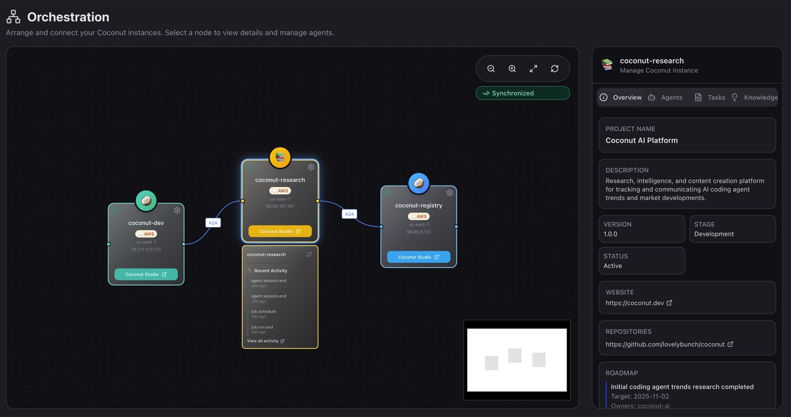 coconut orchestration view