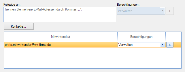 Entfernen eines Mitwirkenden