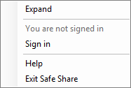 Signing in