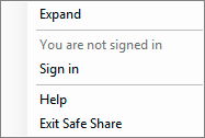 Signing in