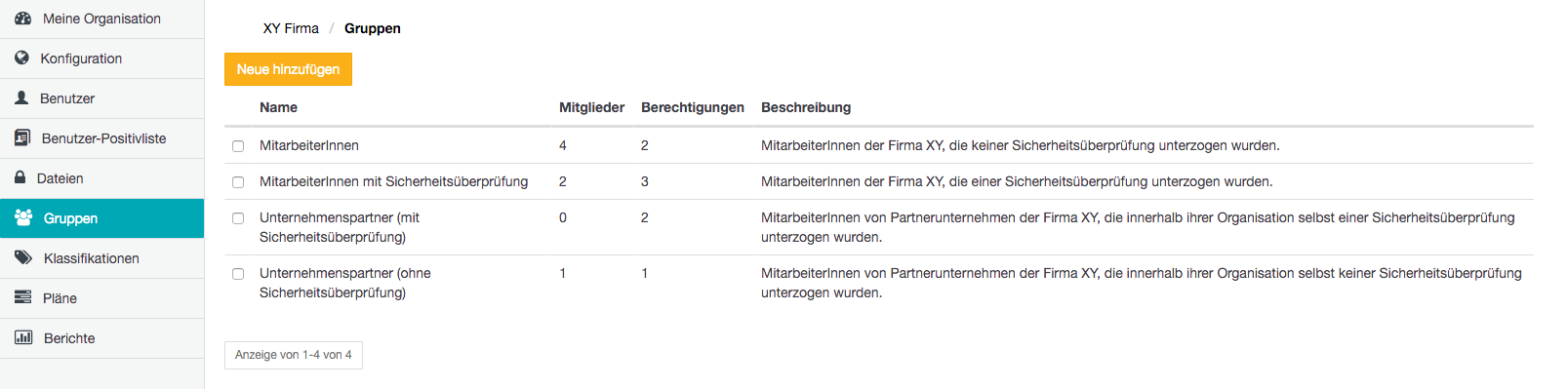 Seite Gruppen