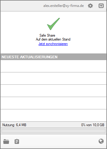 Zugriff auf das Symbol Anwendungsbereich-Einstellungen