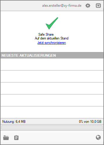 Zugriff auf das Symbol Anwendungsbereich-Einstellungen