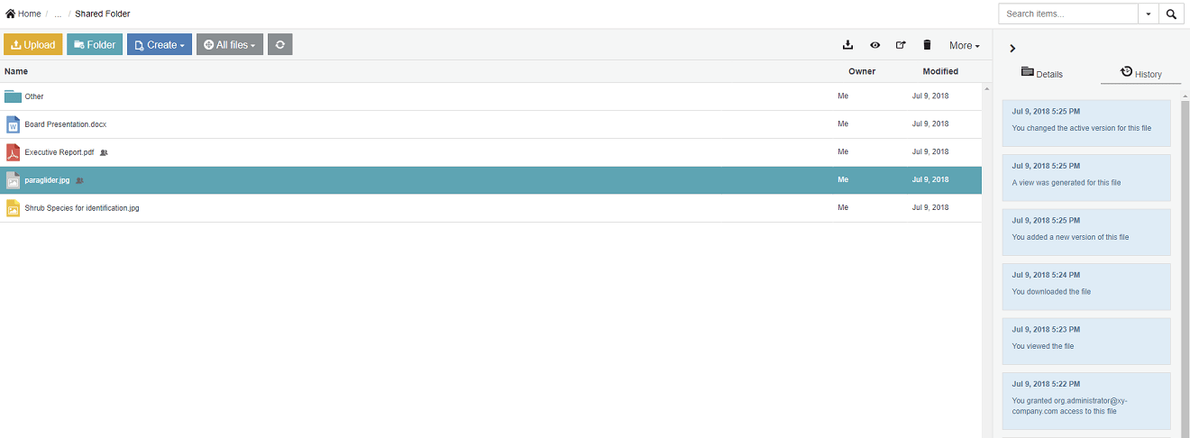 Activity feed as an owner