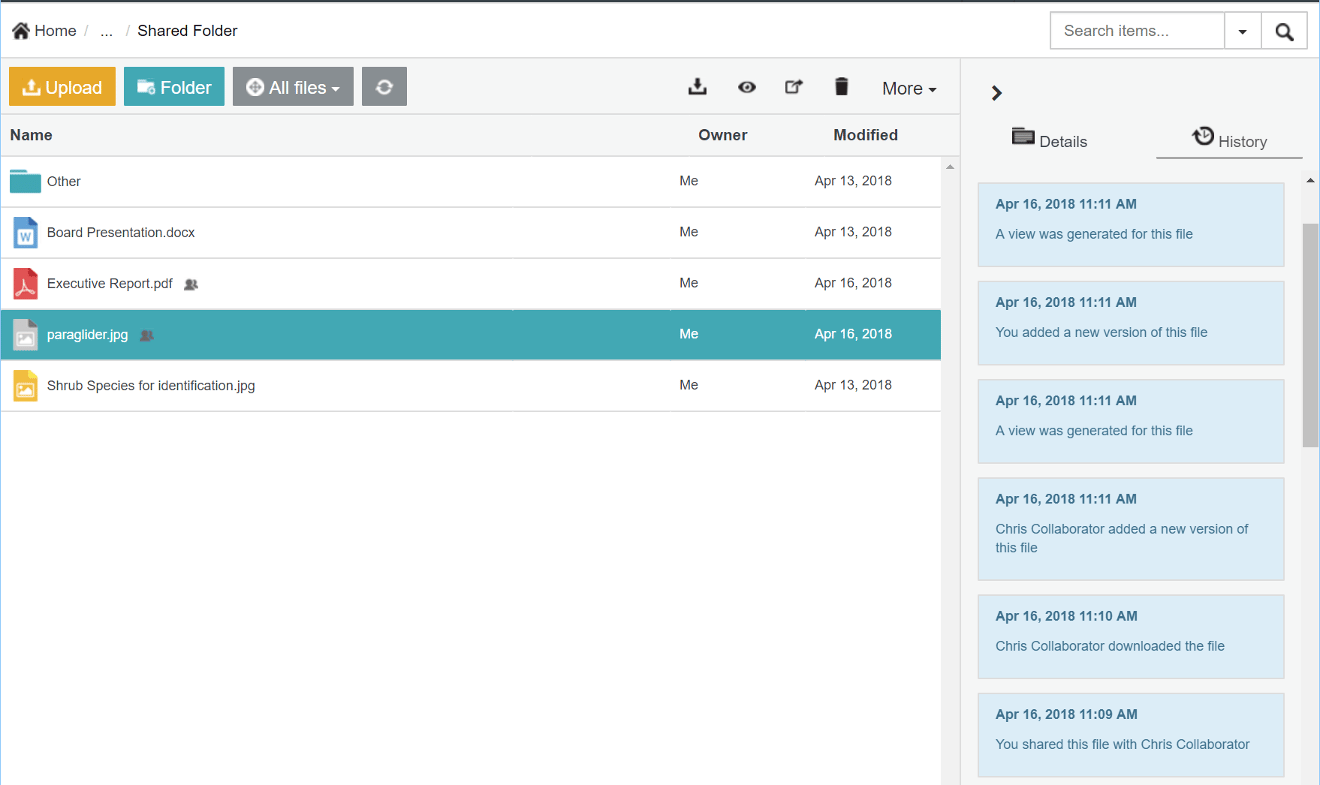 Activity feed as an owner