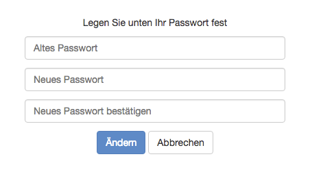 Änderung Ihres Passworts