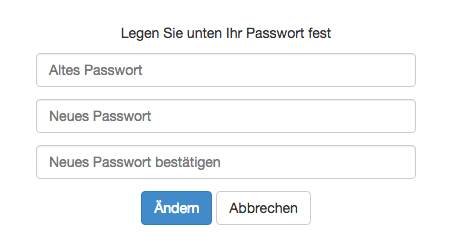 Änderung Ihres Passworts