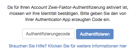 Safe Share 2FA-Authentifizierungscode