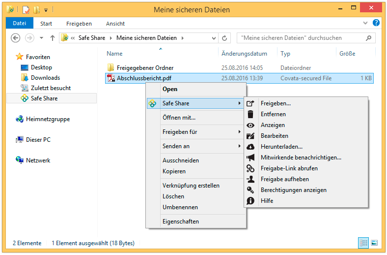Entfernen Ihrer eigenen Datei