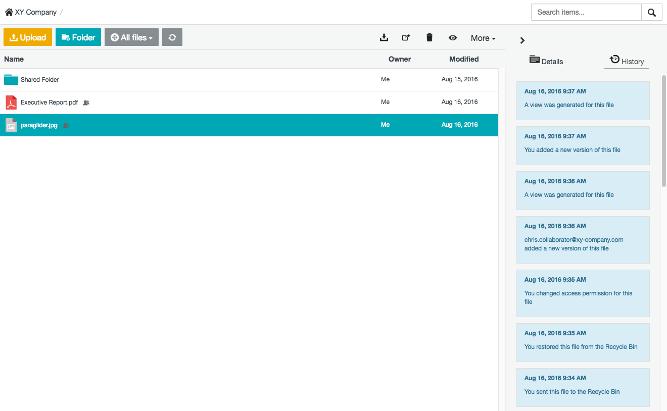 Activity feed as an owner