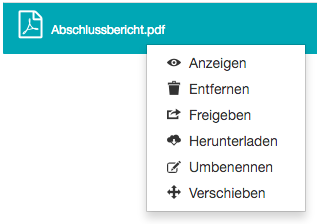 Rechtsklick auf Datei als Besitzer - Kontextmenü