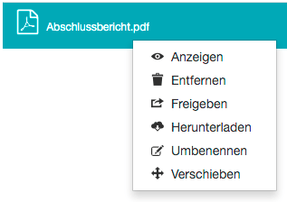 Rechtsklick auf Datei als Besitzer - Kontextmenü