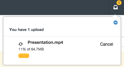 Uploads in progress