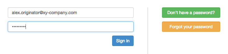 Safe Share sign-in page