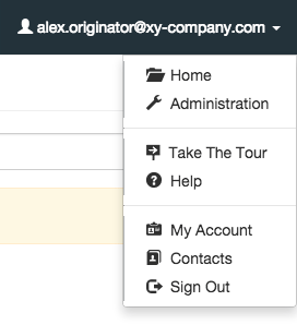 Safe Share application menu