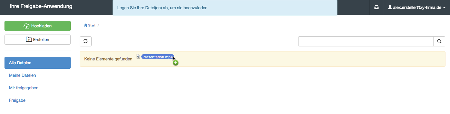 Datei-Upload durch Drag&Drop