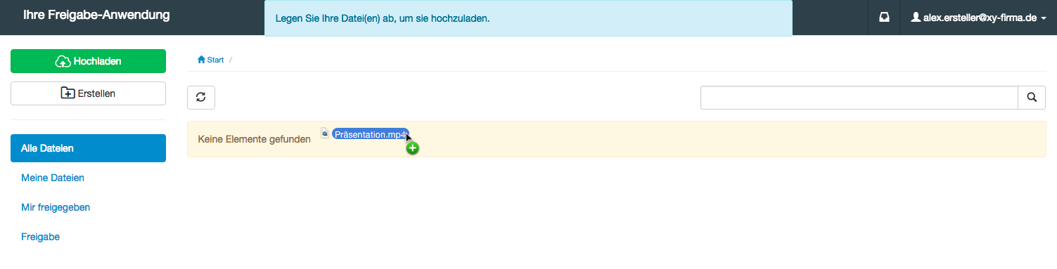 Datei-Upload durch Drag&Drop