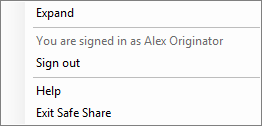 Signing in