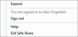 Signing in