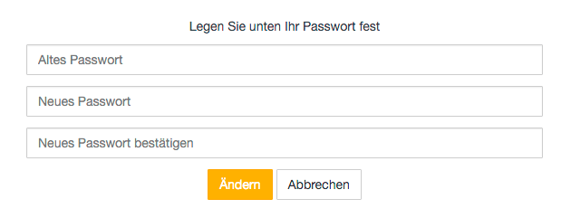 Änderung Ihres Passworts
