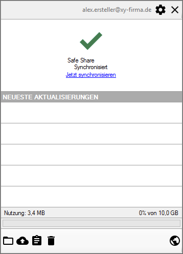 Zugriff auf das Symbol Anwendungsbereich-Einstellungen