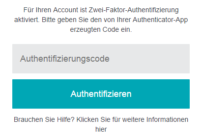 Safe Share 2FA-Authentifizierungscode
