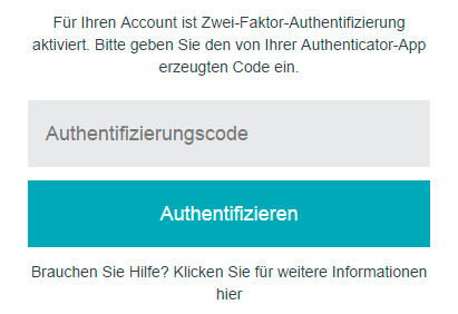 Safe Share 2FA-Authentifizierungscode