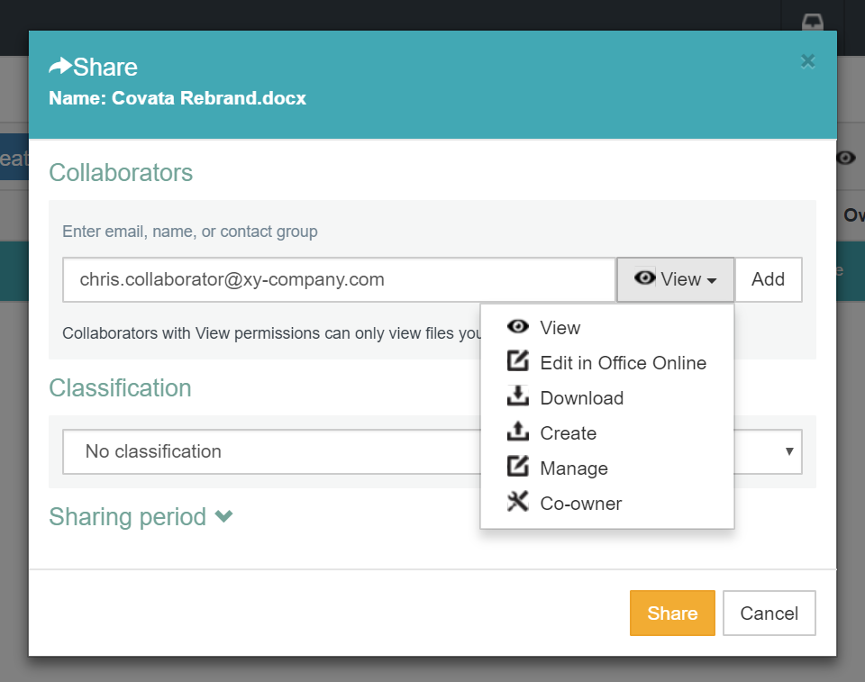 Share Edit in Office Online