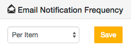 Email Notification Frequency section