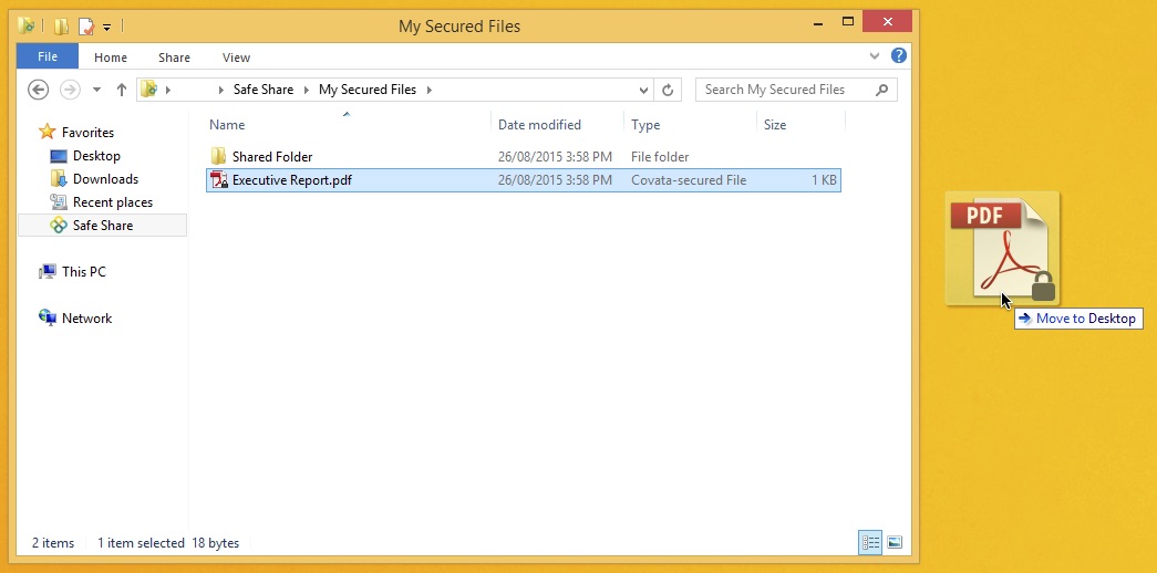 Decrypting my own files to desktop by drag and drop