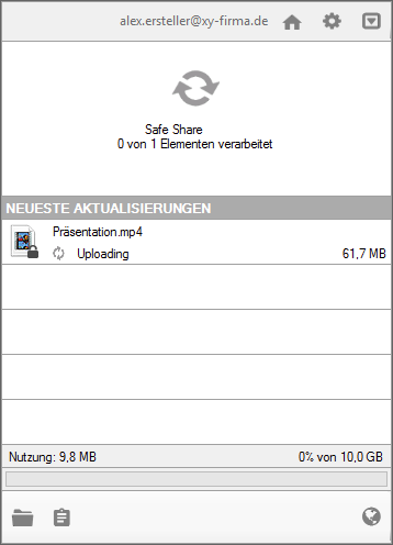 Upload-Benachrichtigung