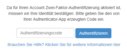 Safe Share 2FA-Authentifizierungscode