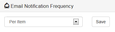 Email Notification Frequency section